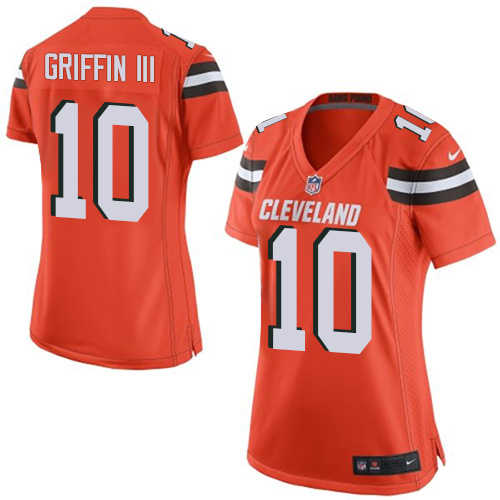 Women's Limited Robert Griffin III Nike Jersey Orange Alternate - #10 NFL Cleveland Browns